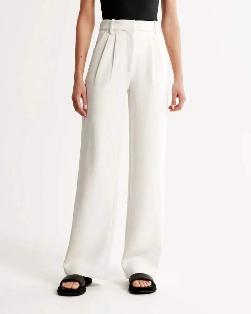 Lightweight Tailored Wide Leg Pants