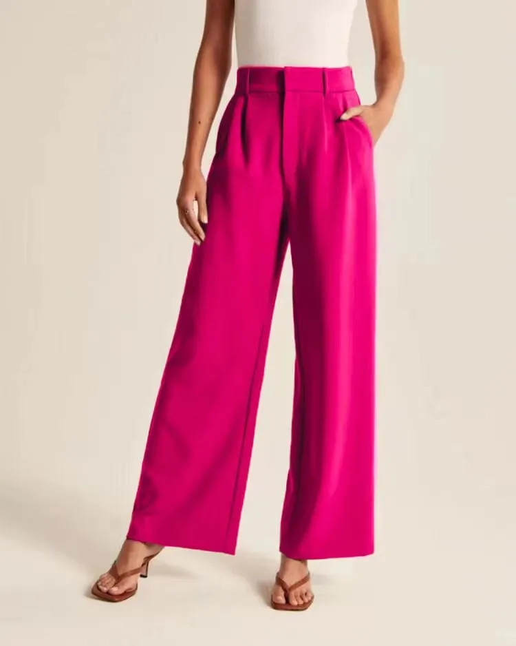 Lightweight Tailored Wide Leg Pants