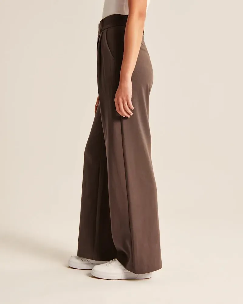 Lightweight Tailored Wide Leg Pants