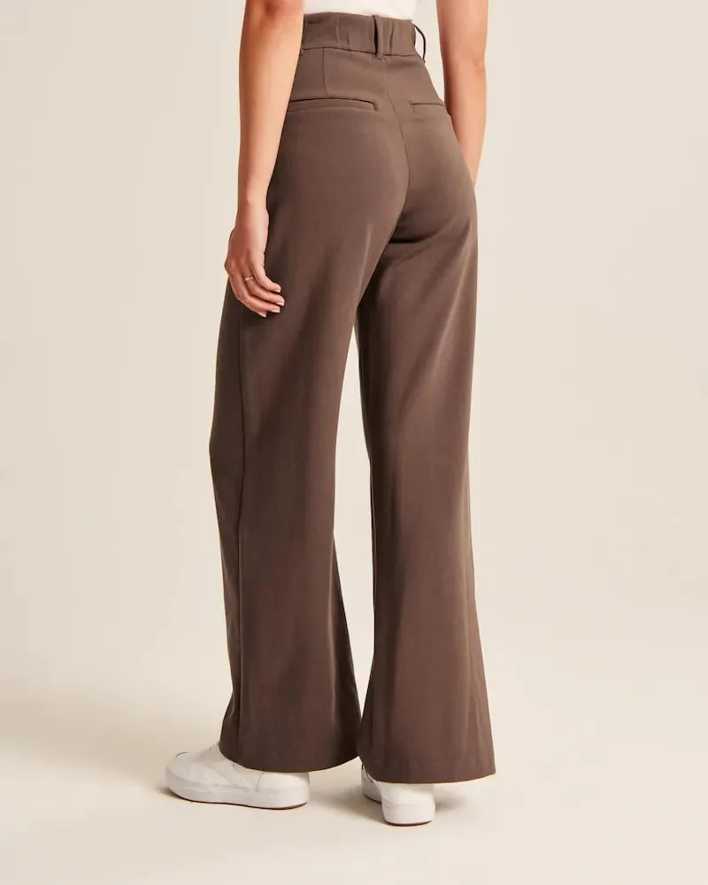 Lightweight Tailored Wide Leg Pants