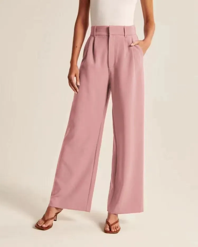 Lightweight Tailored Wide Leg Pants