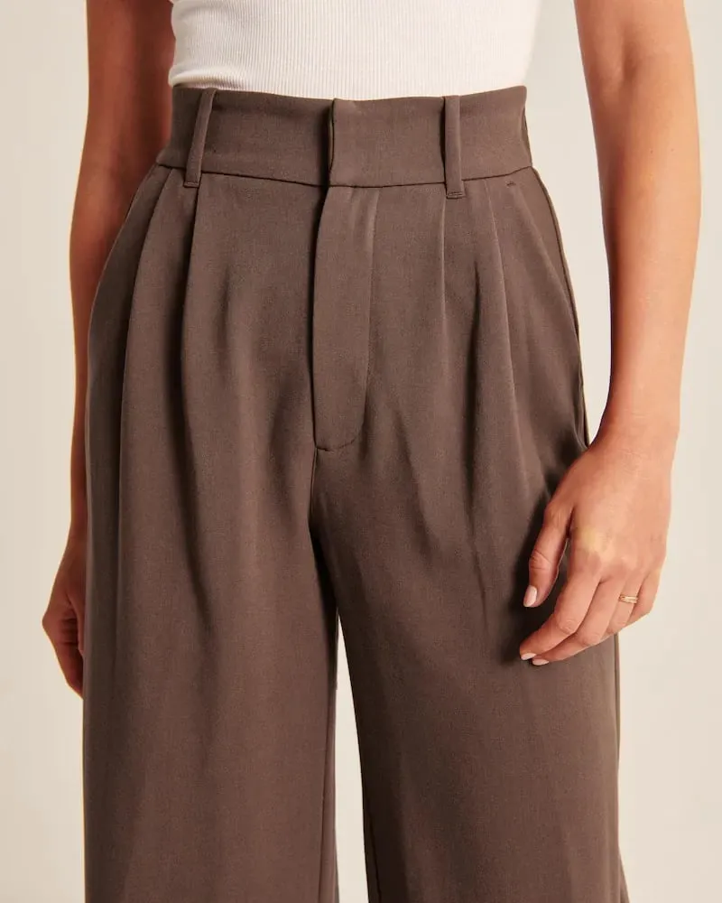 Lightweight Tailored Wide Leg Pants