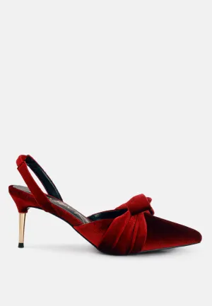 Mayfair Velvet High Heel Mule Sandals By Ruw