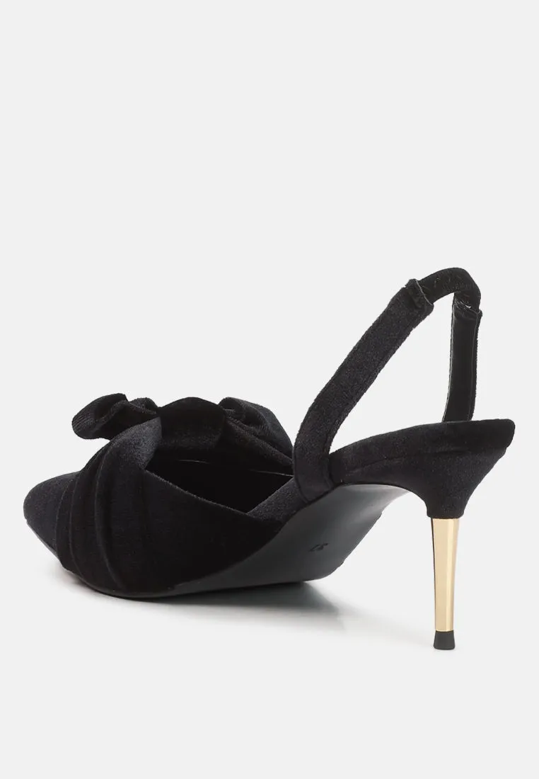 Mayfair Velvet High Heel Mule Sandals By Ruw