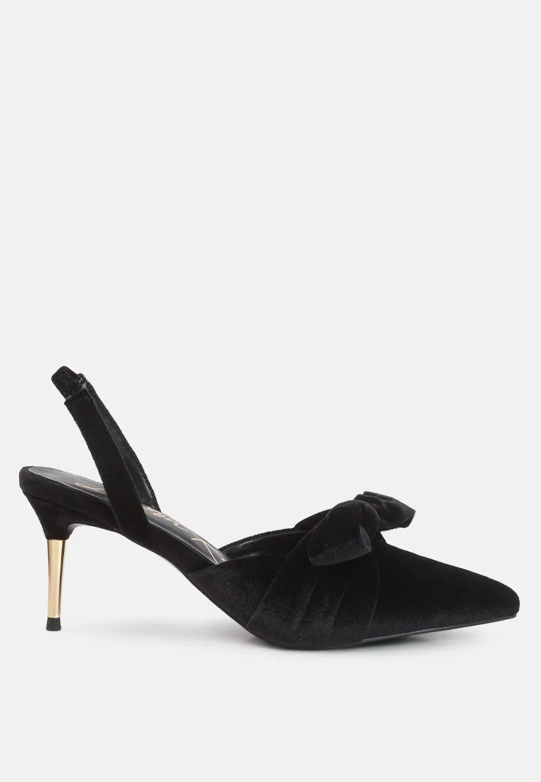 Mayfair Velvet High Heel Mule Sandals By Ruw