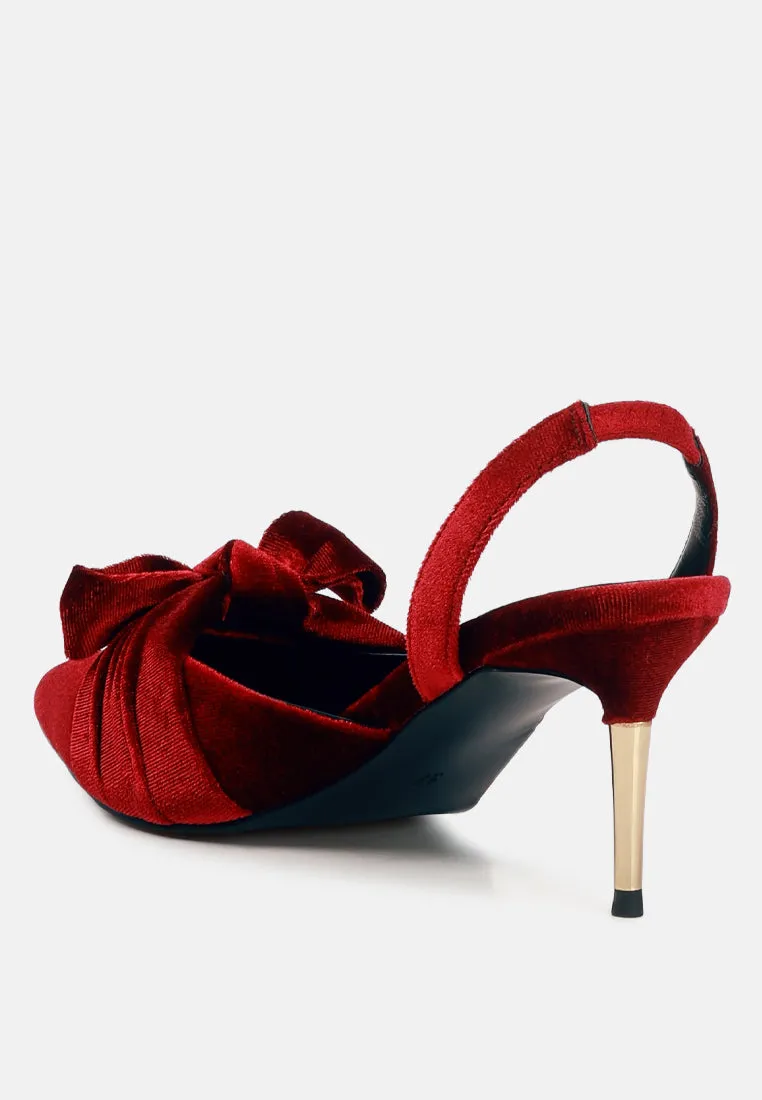 Mayfair Velvet High Heel Mule Sandals By Ruw