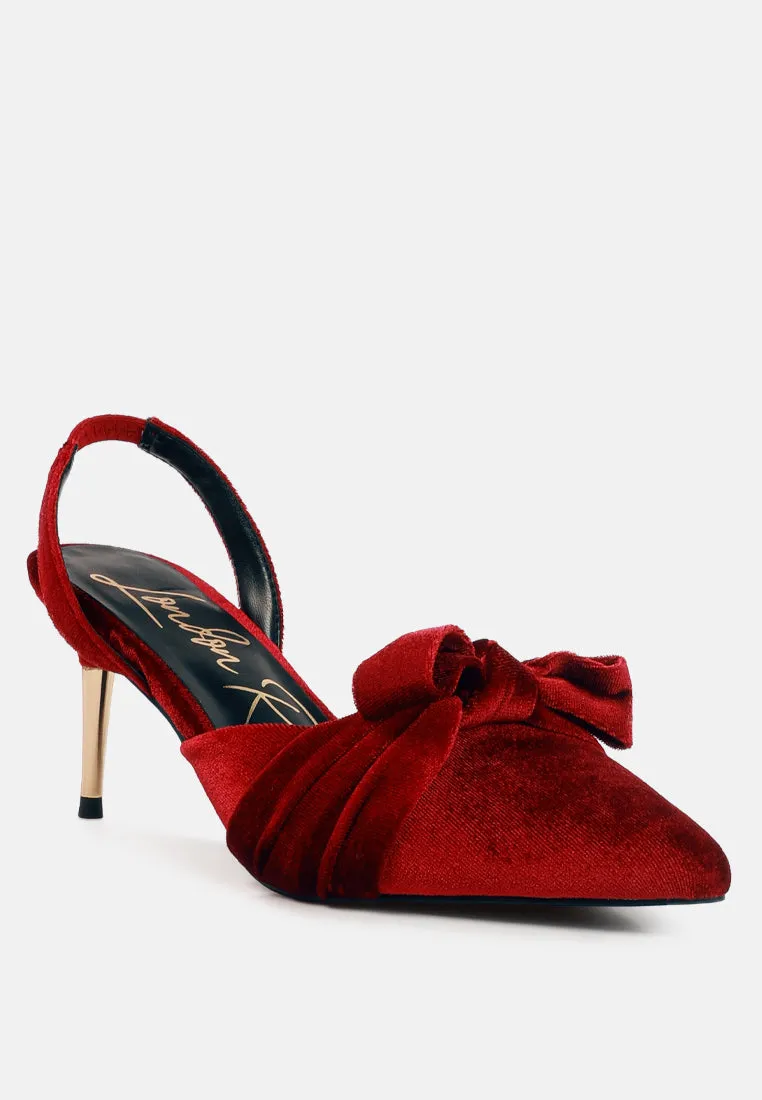 Mayfair Velvet High Heel Mule Sandals By Ruw