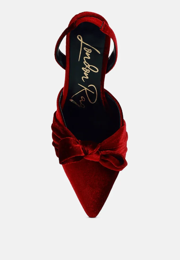Mayfair Velvet High Heel Mule Sandals By Ruw