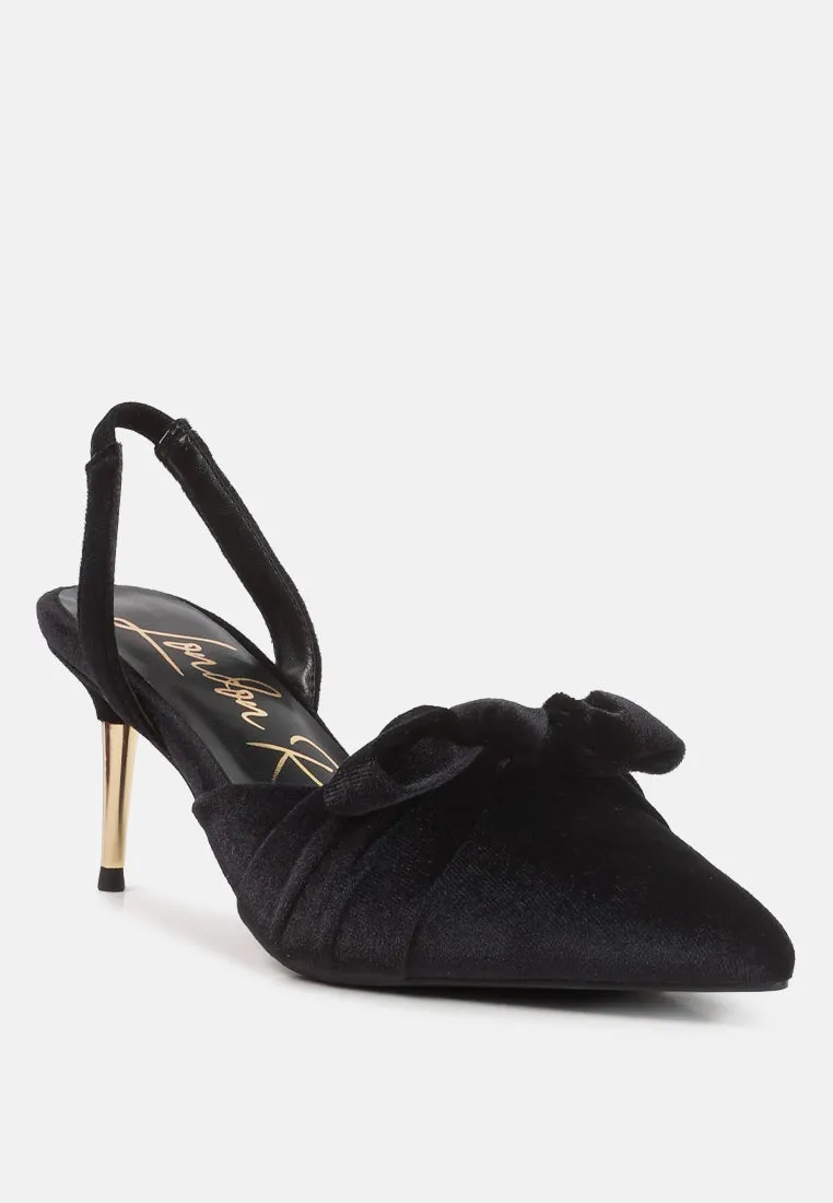 Mayfair Velvet High Heel Mule Sandals By Ruw