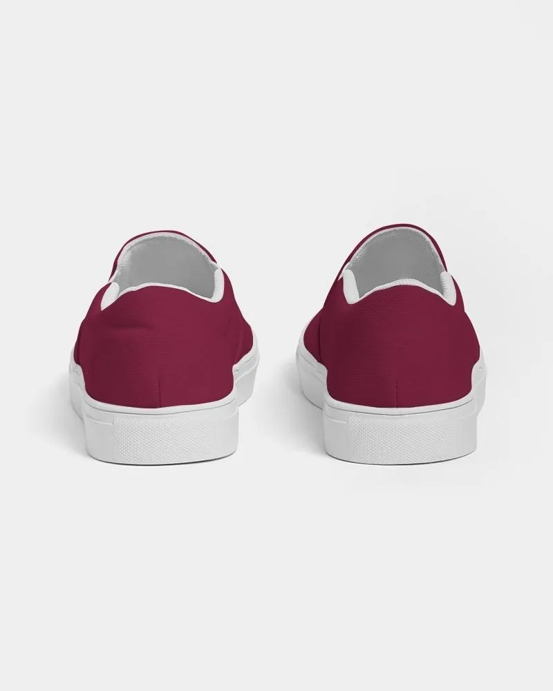 Medium Dark Pink Slip-On Canvas Sneakers | Men's | Medium Dark Pure Pink | C0M100Y50K60