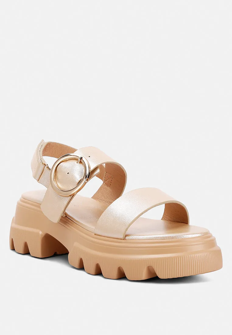 Metallic Chunky Sandals By RAG