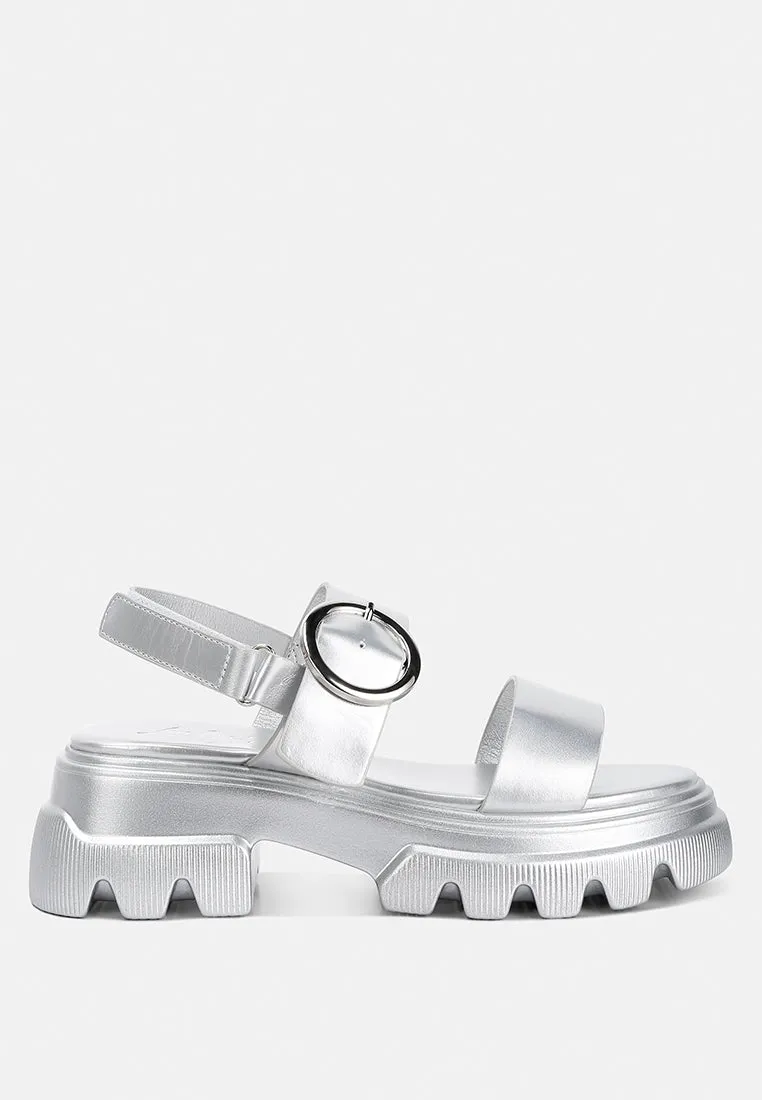 Metallic Chunky Sandals By RAG