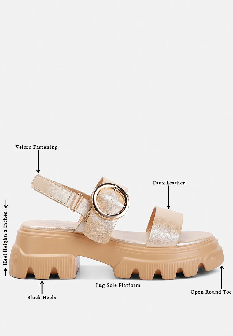 Metallic Chunky Sandals By RAG