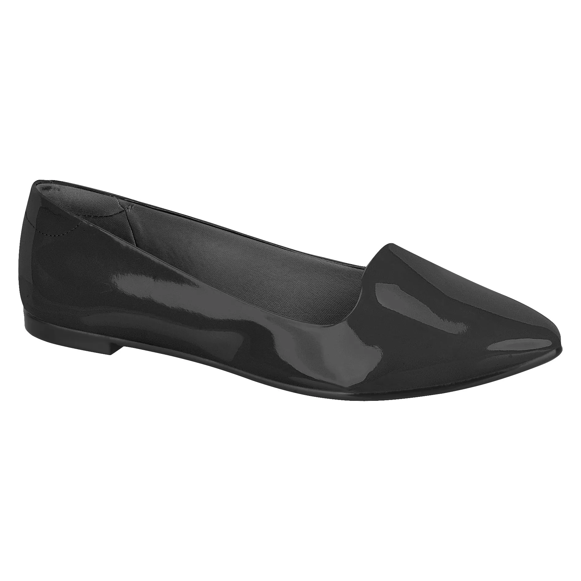 Moleca 5635-816 Pointy Toe Loafer Flat in Black Patent