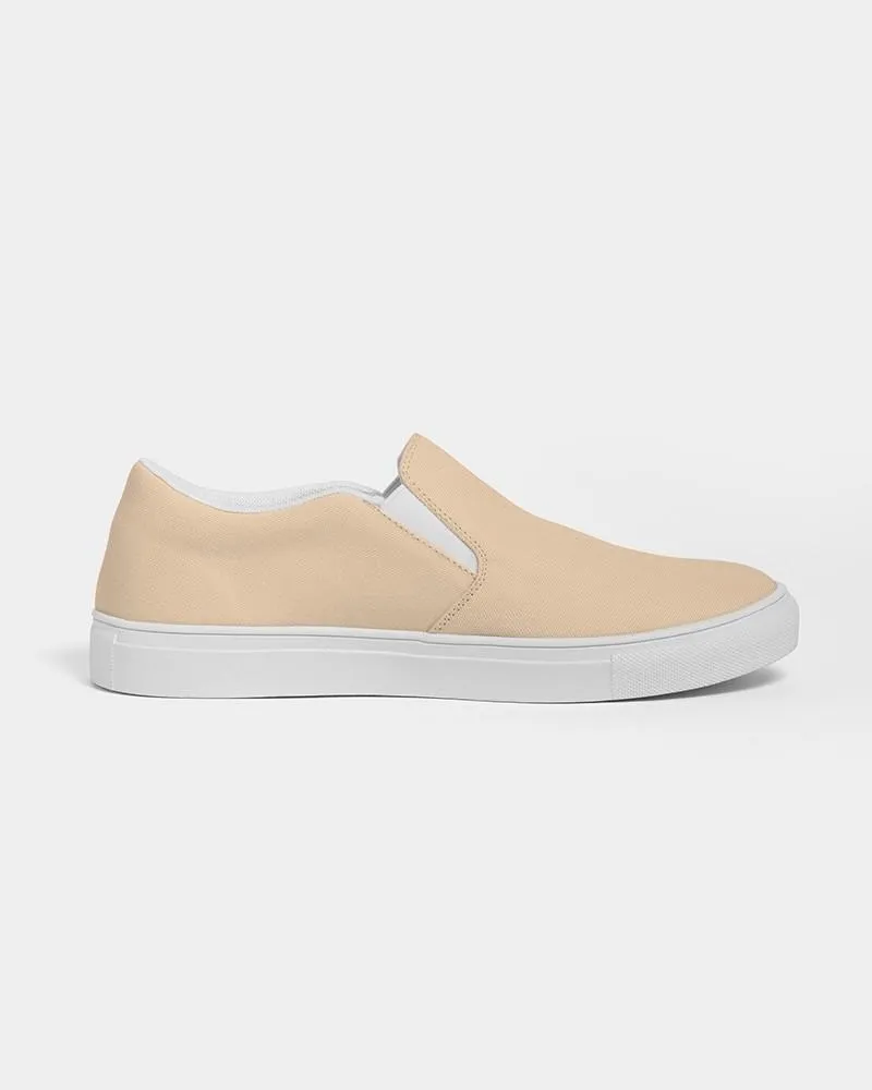 Pale Pastel Orange Slip-On Canvas Sneakers | Men's | Bright Pale Pastel Orange | C0M15Y30K0