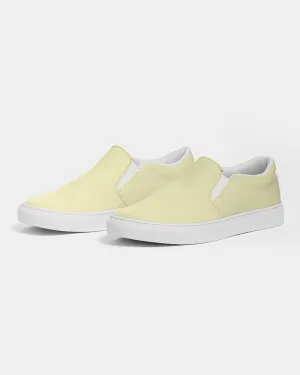 Pale Pastel Yellow Slip-On Canvas Sneakers | Women's | Bright Pale Pastel Yellow | C0M0Y30K0