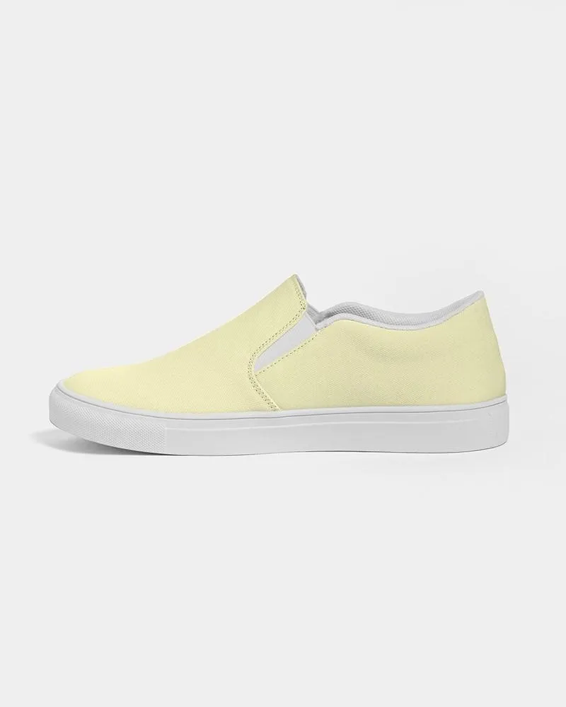 Pale Pastel Yellow Slip-On Canvas Sneakers | Women's | Bright Pale Pastel Yellow | C0M0Y30K0