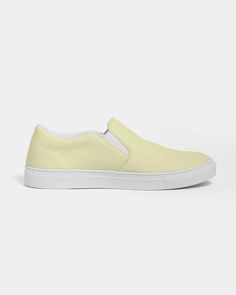 Pale Pastel Yellow Slip-On Canvas Sneakers | Women's | Bright Pale Pastel Yellow | C0M0Y30K0
