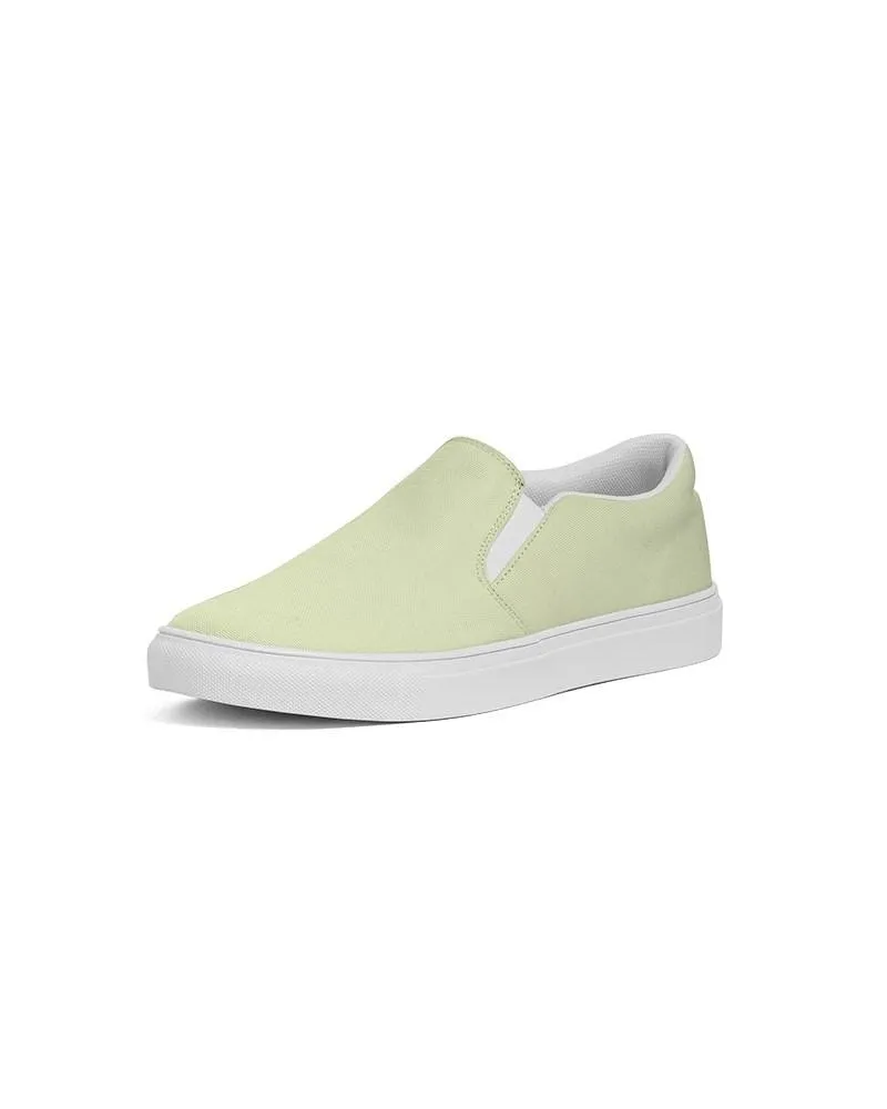 Pale Pastel Yellow Warm Green Slip-On Canvas Sneakers | Men's | Bright Pale Pastel Yellow Warm Green | C8M0Y30K0