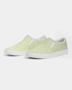 Pale Pastel Yellow Warm Green Slip-On Canvas Sneakers | Men's | Bright Pale Pastel Yellow Warm Green | C8M0Y30K0