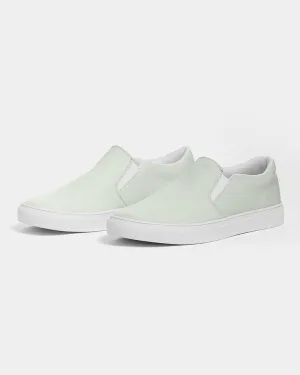 Pale Warm Green Slip-On Canvas Sneakers | Women's | Bright Pale Warm Green | C5M0Y10K0