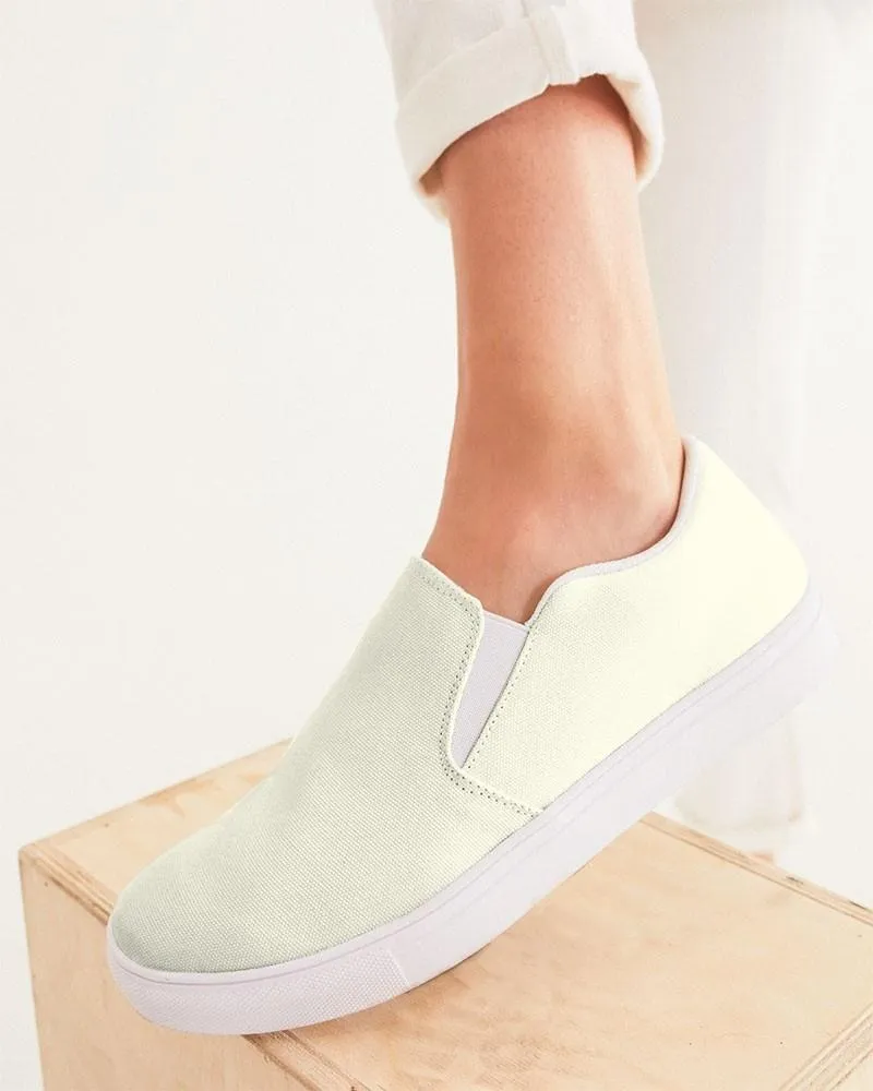Pale Yellow Slip-On Canvas Sneakers | Women's | Bright Pale Yellow | C0M0Y10K0