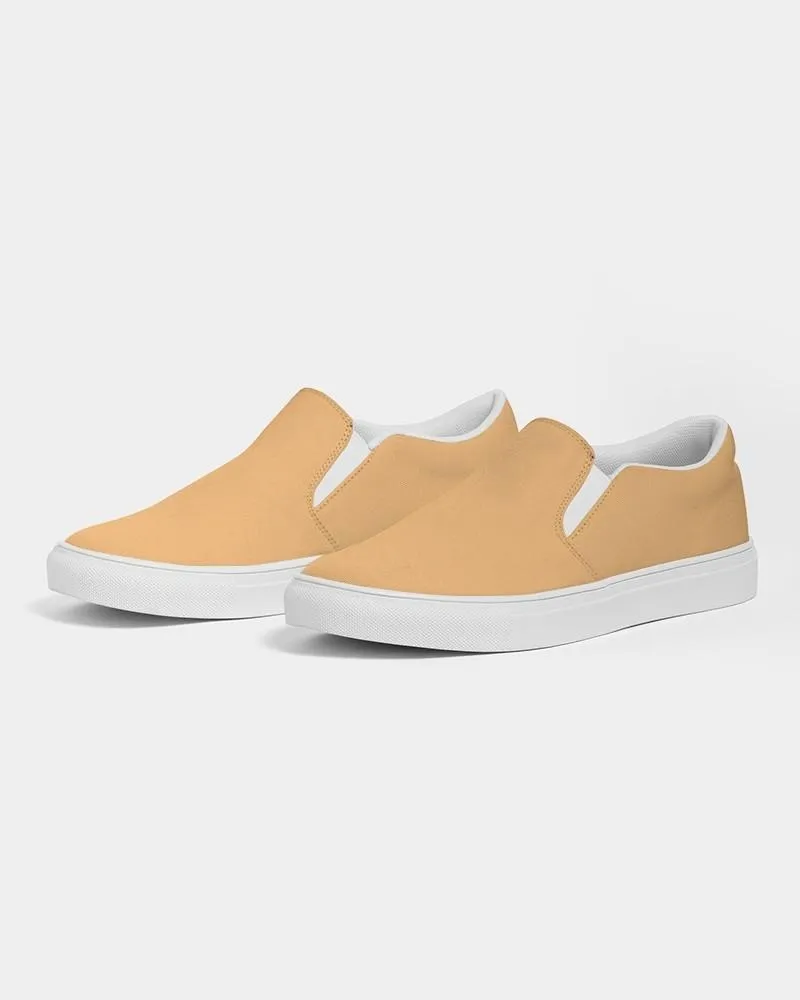 Pastel Orange Slip-On Canvas Sneakers | Men's | Bright Pastel Orange | C0M30Y60K0