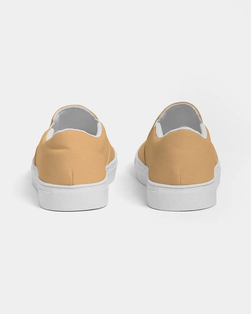 Pastel Orange Slip-On Canvas Sneakers | Men's | Bright Pastel Orange | C0M30Y60K0