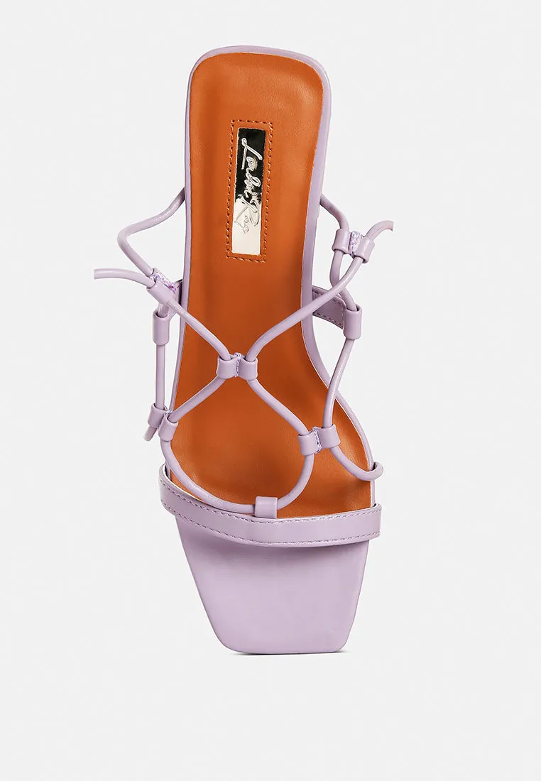 Provoked Lace Up Block Heeled Sandals By Ruw