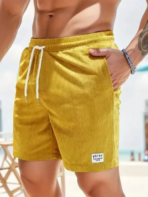 Quinn – Casual Men's Drawstring Shorts with Textured Fabric