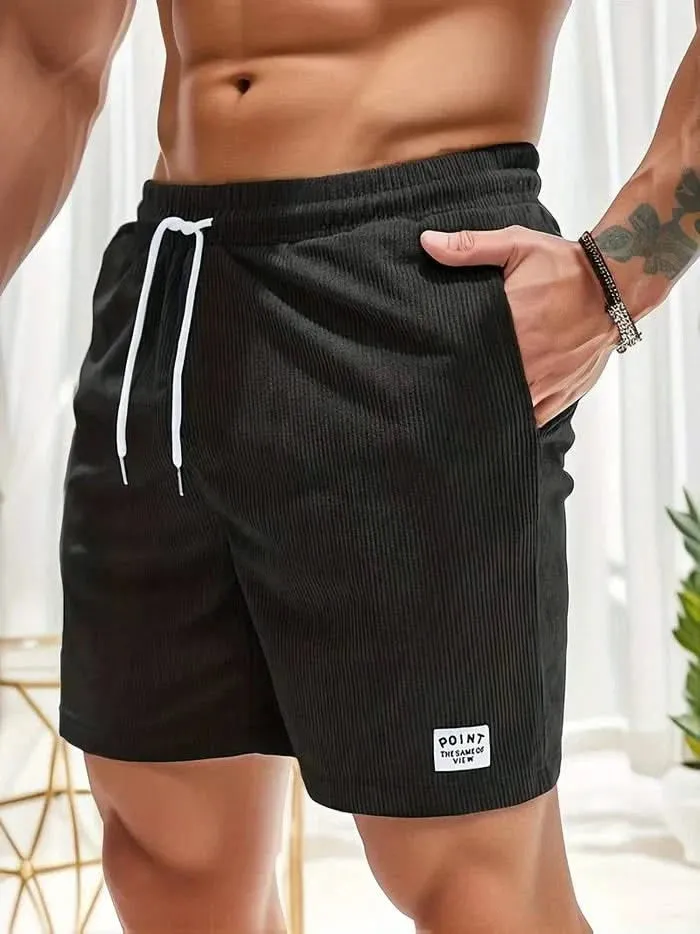 Quinn – Casual Men's Drawstring Shorts with Textured Fabric