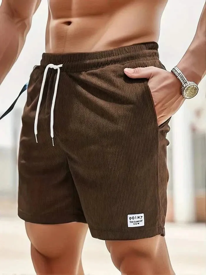 Quinn – Casual Men's Drawstring Shorts with Textured Fabric
