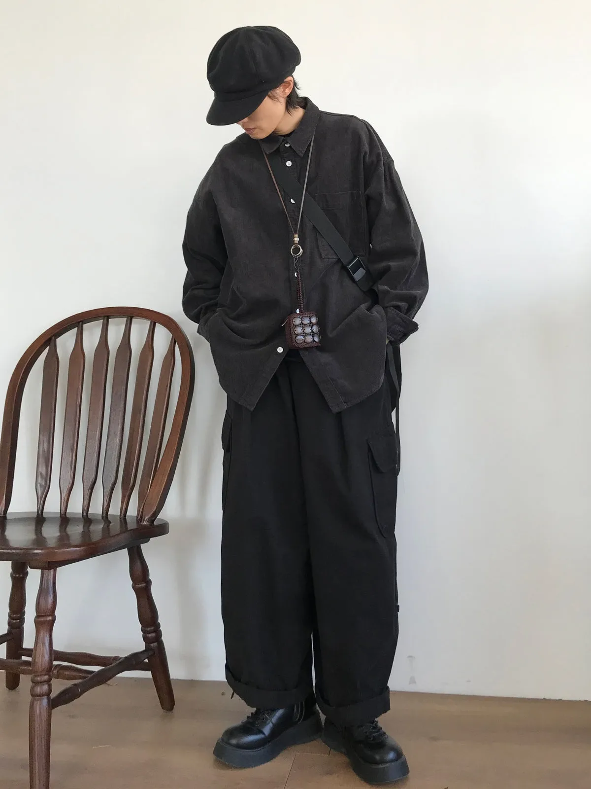 Retro Corduroy Loose Warm Shirt