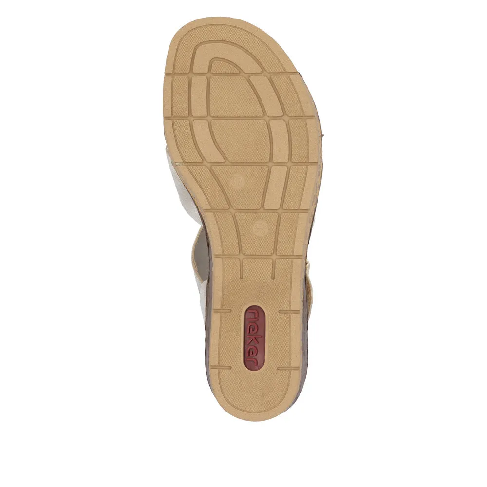 Rieker 63795 Ladies Wedged Sandals with Hook and Loop