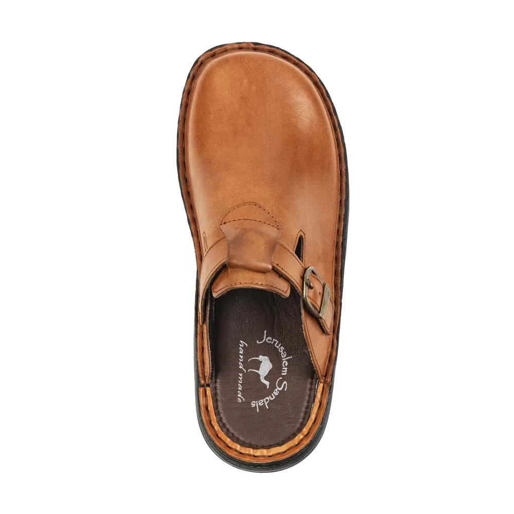 Sawyer - Leather Clog-Toe Sandal | Honey