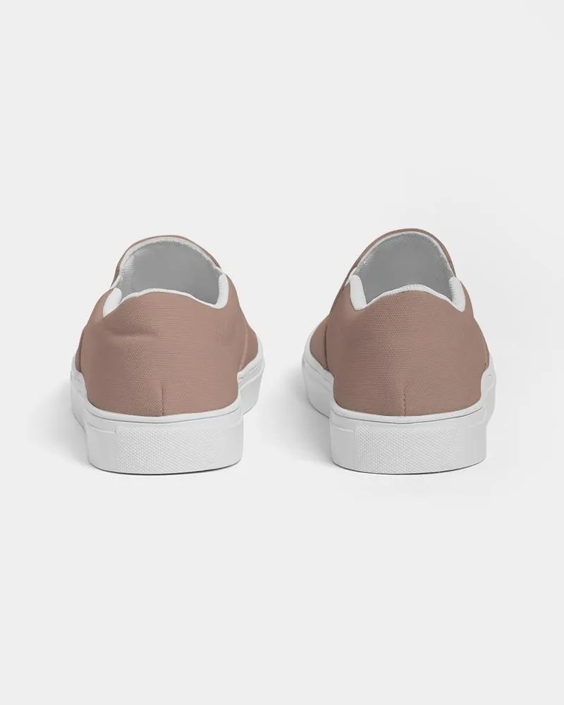 Shaded Pale Pastel Red Brown Slip-On Canvas Sneakers | Men's | C0M30Y30K30