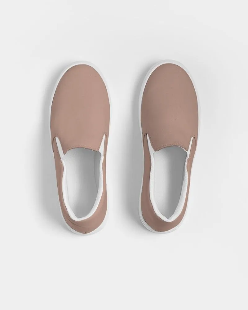 Shaded Pale Pastel Red Brown Slip-On Canvas Sneakers | Men's | C0M30Y30K30