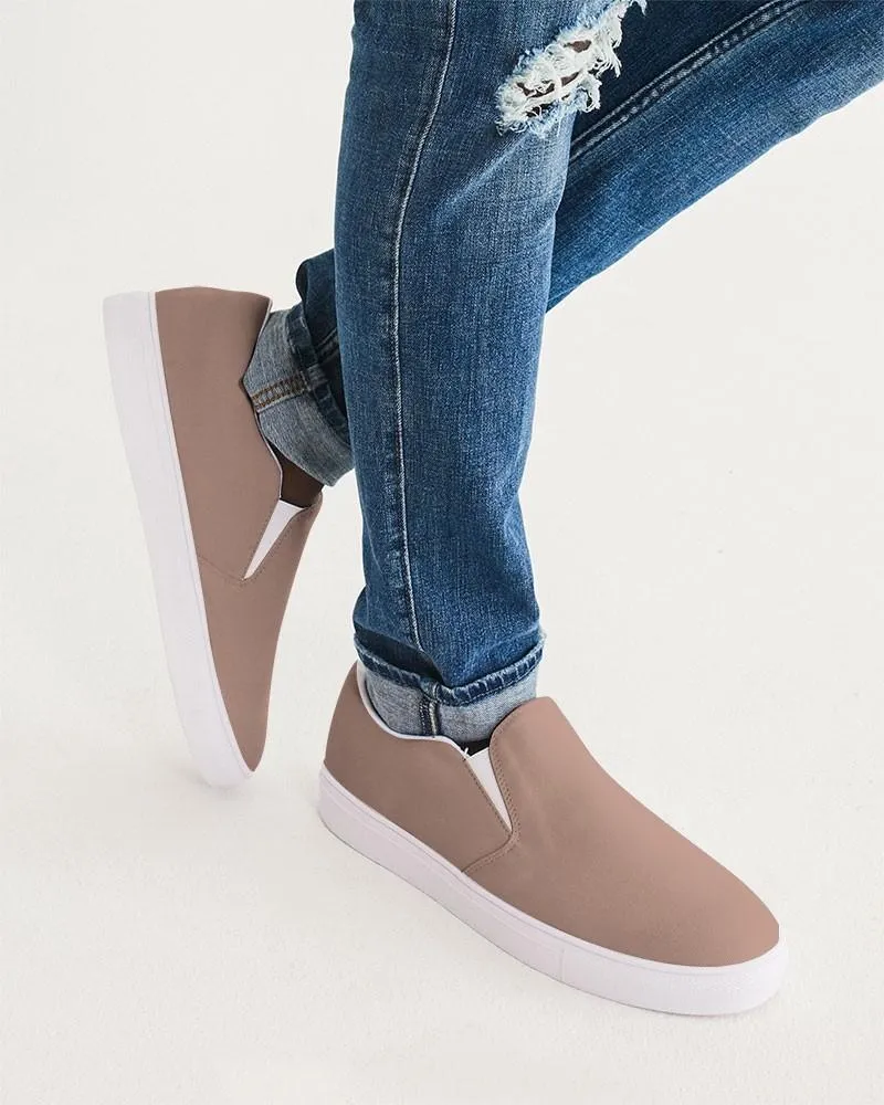 Shaded Pale Pastel Red Brown Slip-On Canvas Sneakers | Men's | C0M30Y30K30