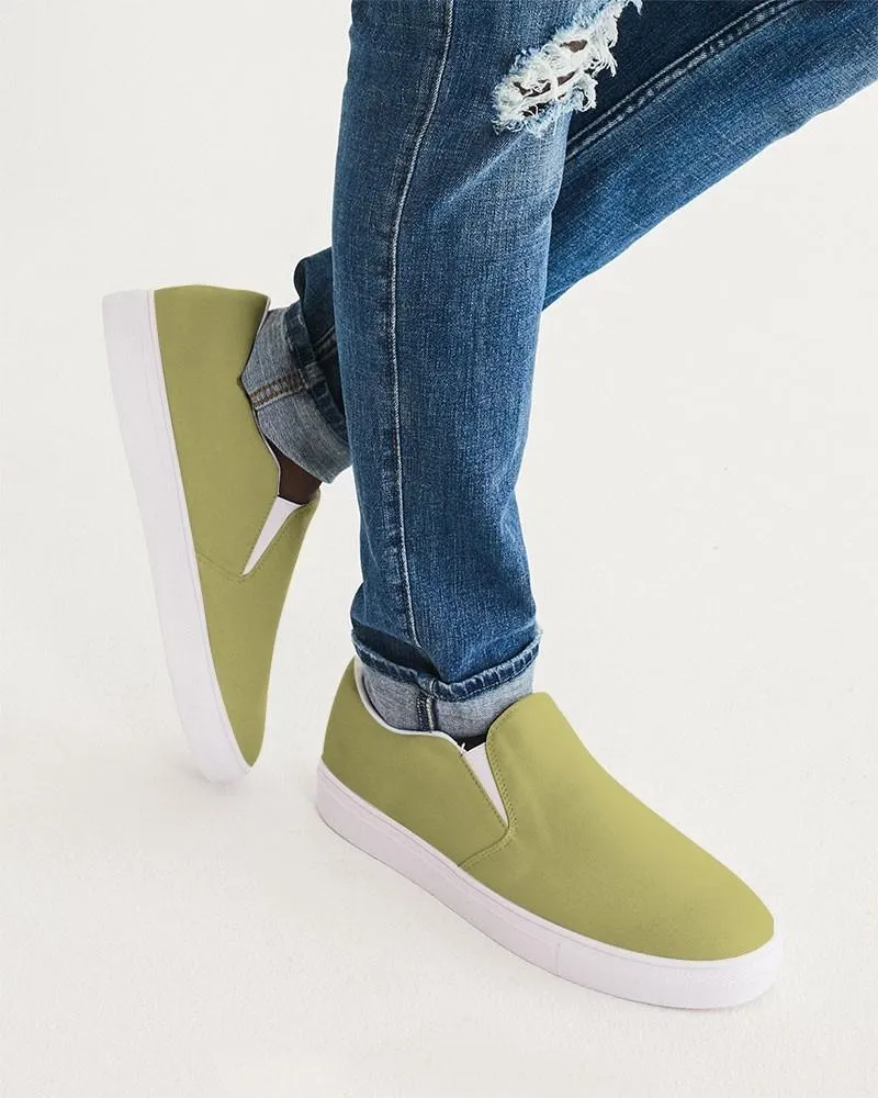 Shaded Pastel Yellow Slip-On Canvas Sneakers | Men's | C0M0Y60K30