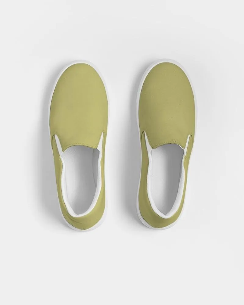 Shaded Pastel Yellow Slip-On Canvas Sneakers | Men's | C0M0Y60K30