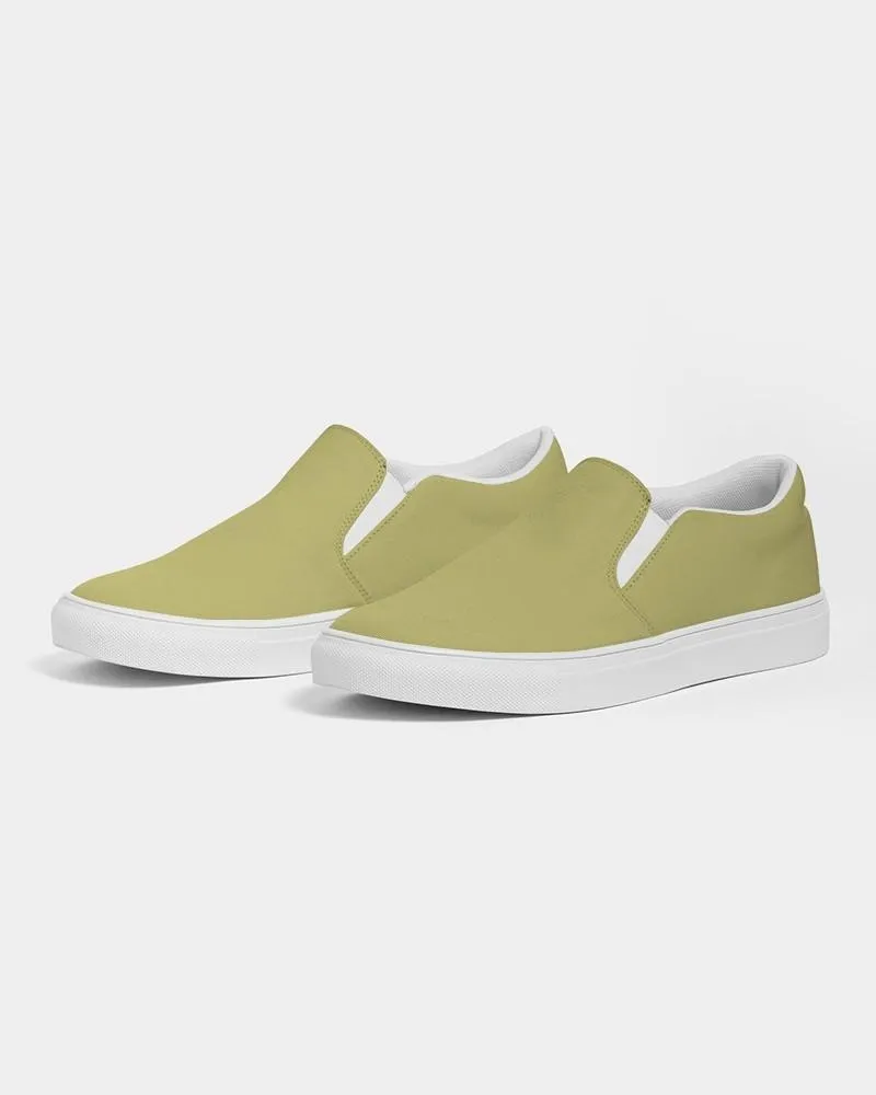 Shaded Pastel Yellow Slip-On Canvas Sneakers | Men's | C0M0Y60K30