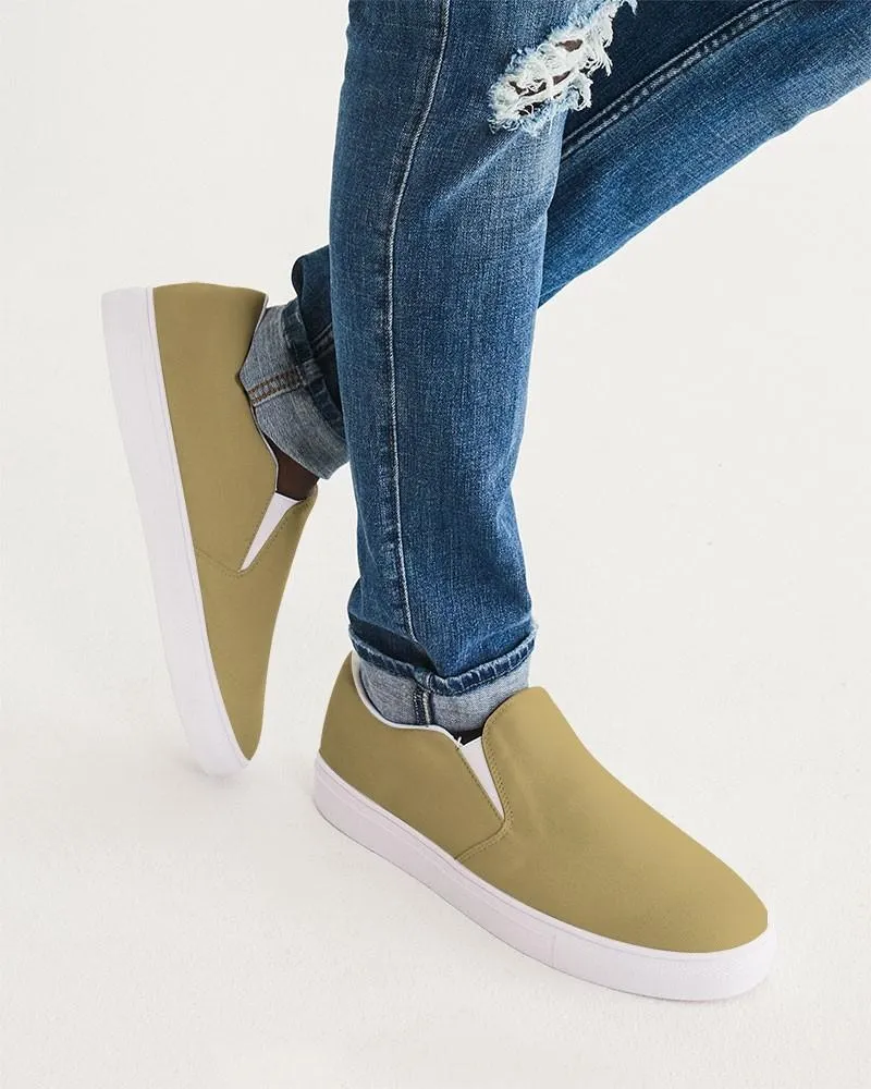 Shaded Pastel Yellow Slip-On Canvas Sneakers | Men's | C0M15Y60K30