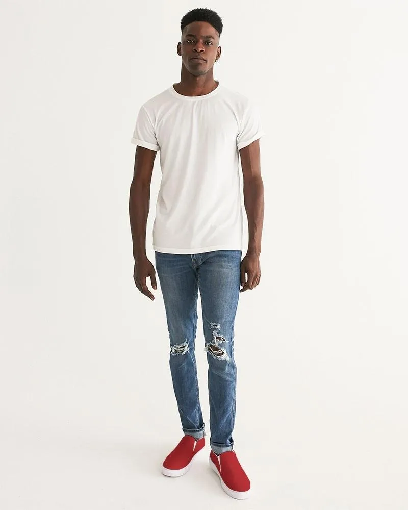 Shaded Red Slip-On Canvas Sneakers | Men's | C0M100Y100K30