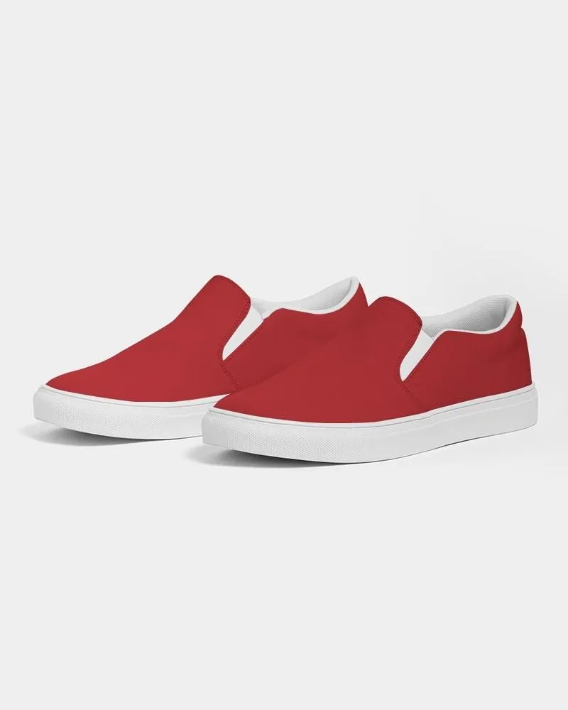 Shaded Red Slip-On Canvas Sneakers | Men's | C0M100Y100K30