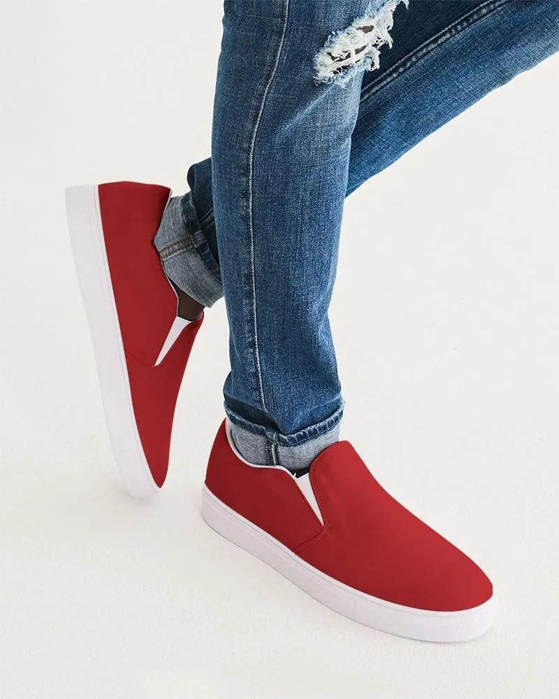 Shaded Red Slip-On Canvas Sneakers | Men's | C0M100Y100K30