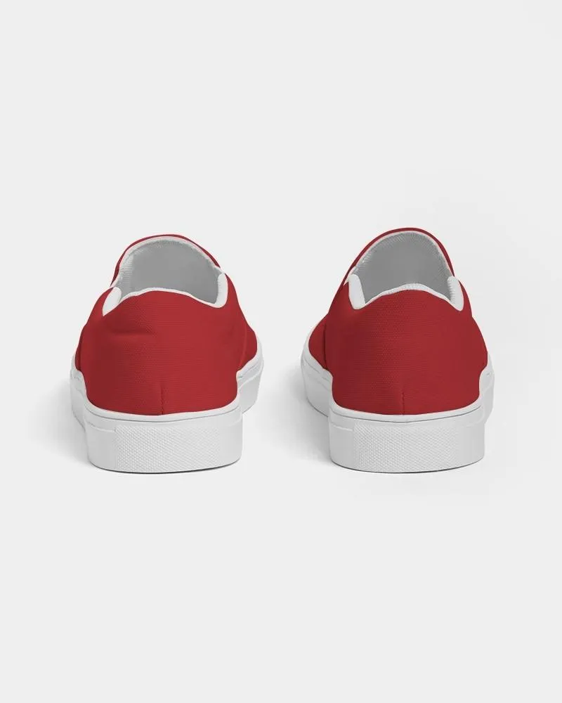 Shaded Red Slip-On Canvas Sneakers | Men's | C0M100Y100K30