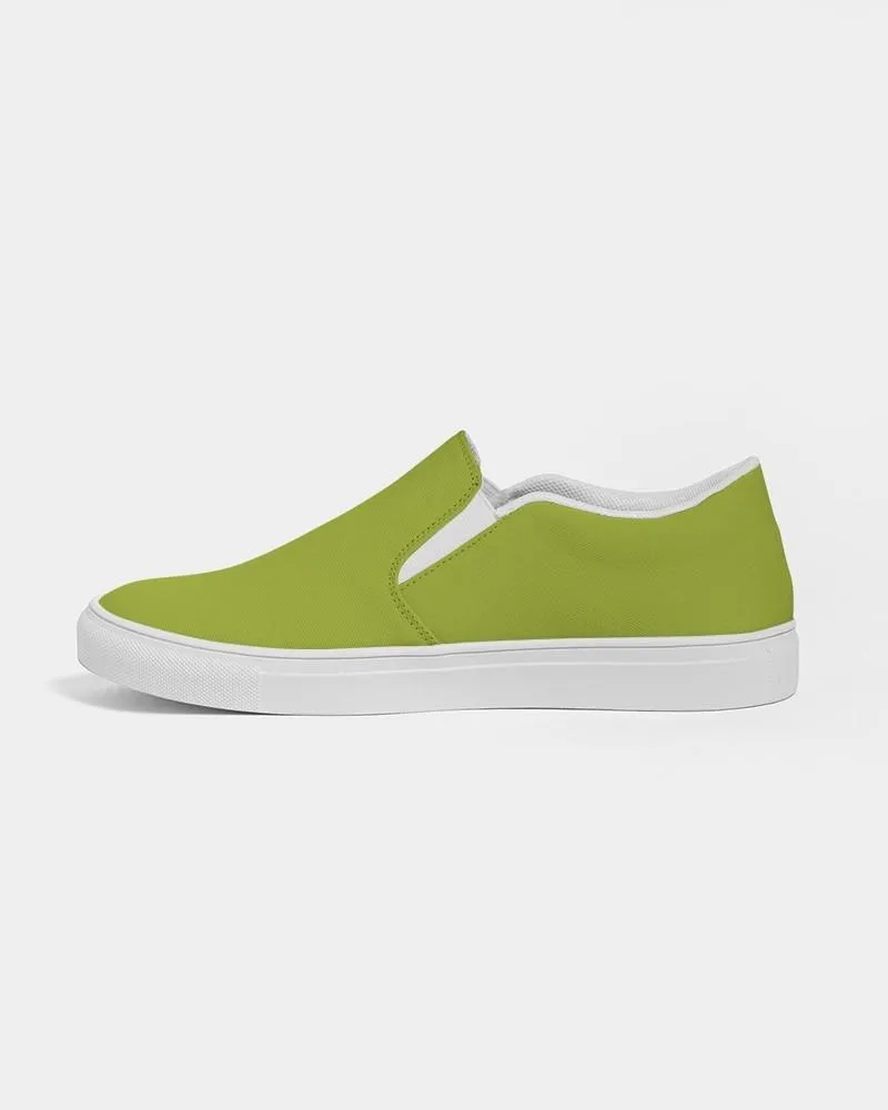 Shaded Warm Green Slip-On Canvas Sneakers | Men's | C25M0Y100K30
