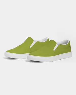 Shaded Warm Green Slip-On Canvas Sneakers | Men's | C25M0Y100K30