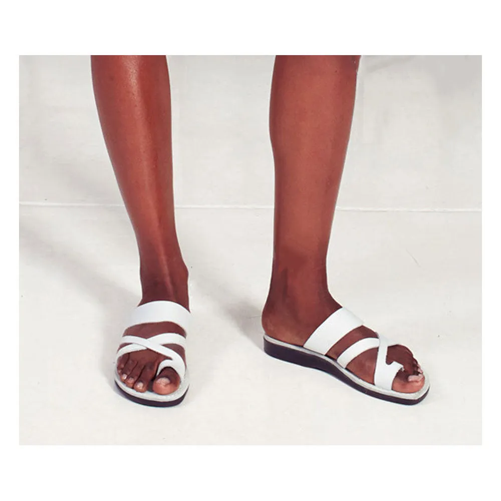 The Good Shepherd - Leather Toe Loop Sandal | White