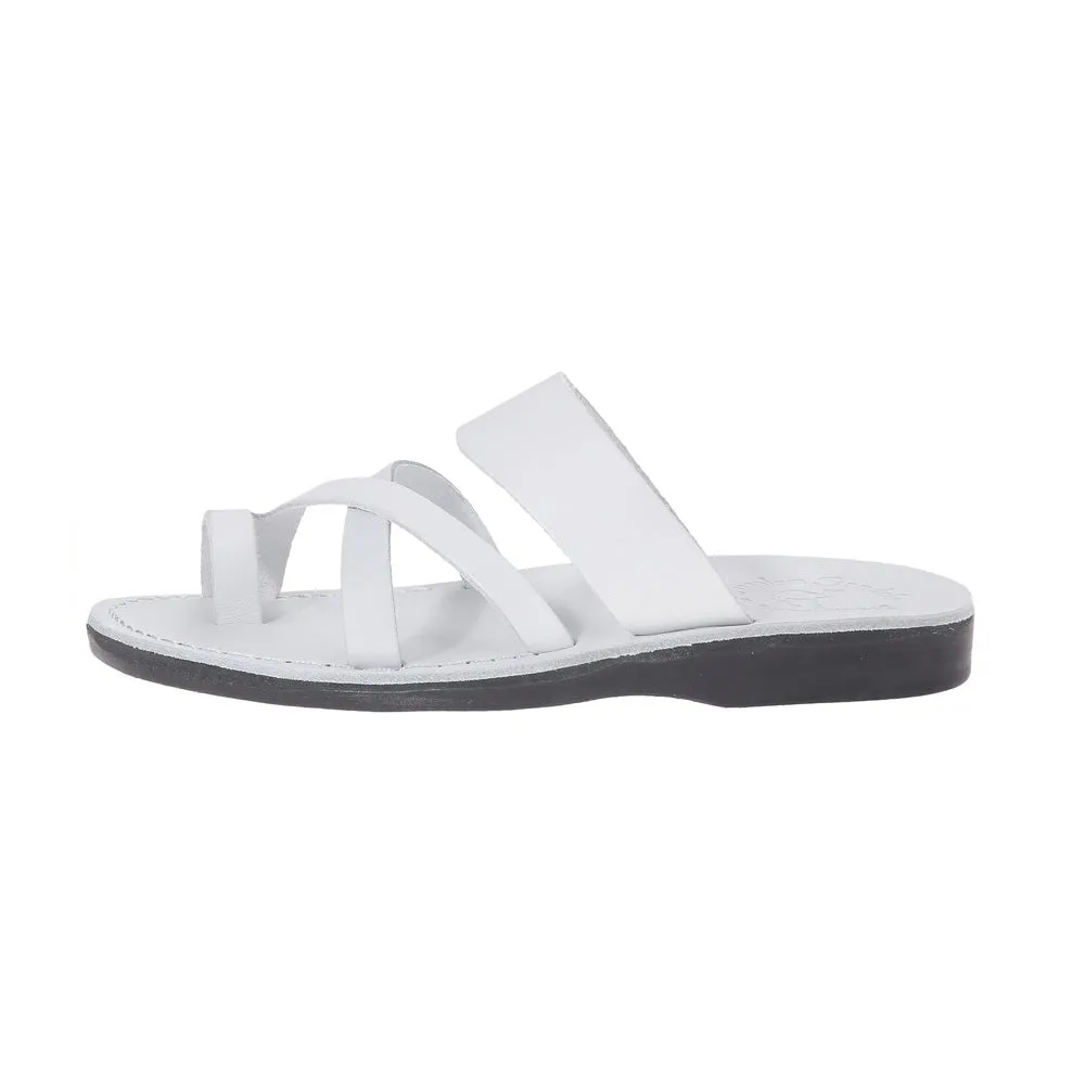 The Good Shepherd - Leather Toe Loop Sandal | White